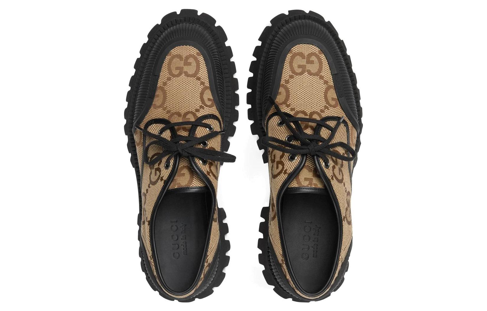 Purchase (W) Gucci 大号GG系带鞋 '米色黑色' 751708-UKOF0-2552