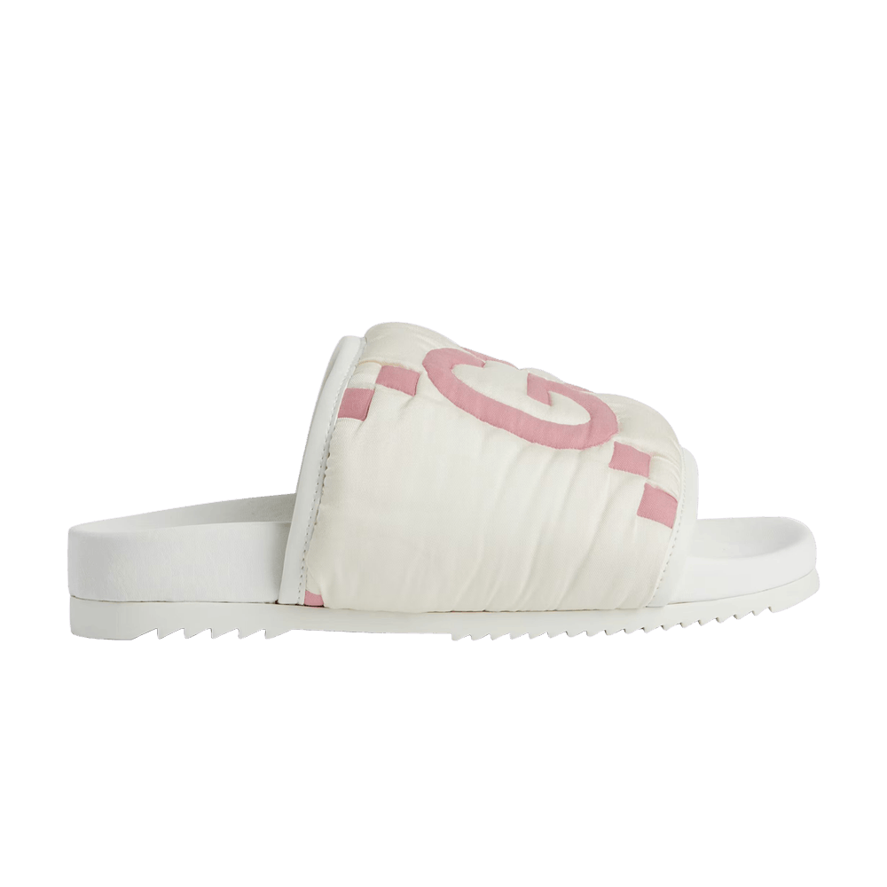 (Women) Gucci Maxi GG Slide Sandal 'White Pink Matelassé' 'White Pink Matelassé' 700326-UWI20-8944
