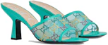 Order (W) Gucci High-Heel Slide Jaring Peep Toe 'Hijau' 749723-FAB1M-4638