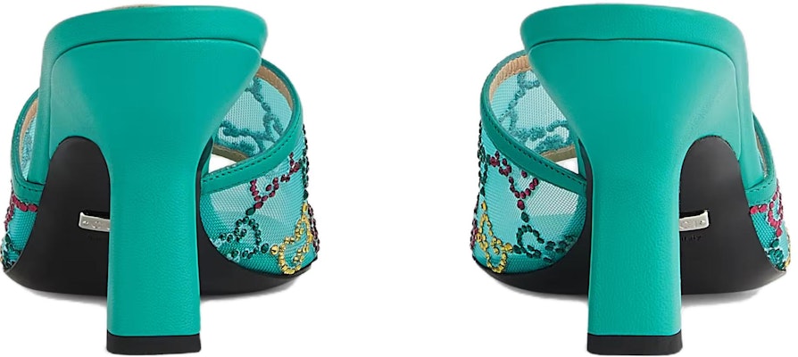 (Women) Gucci Mesh Peep Toe High-Heel Slide 'Green' 749723-FAB1M-4638 Lookbook (Women) Gucci Mesh Peep Toe High-Heel Slide 'Green' 749723-FAB1M-4638