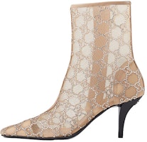 (Women) Gucci Mesh Pointed Toe Stiletto Ankle Boots 'Beige' 750228-F13B0-9941 (Women) Gucci Mesh Pointed Toe Stiletto Ankle Boots 'Beige' 750228-F13B0-9941