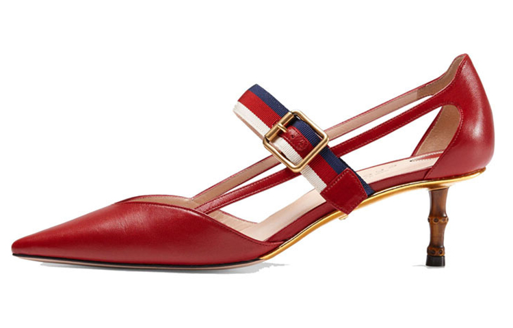 (W) Gucci Metal High Heel 'Red Ribbon'