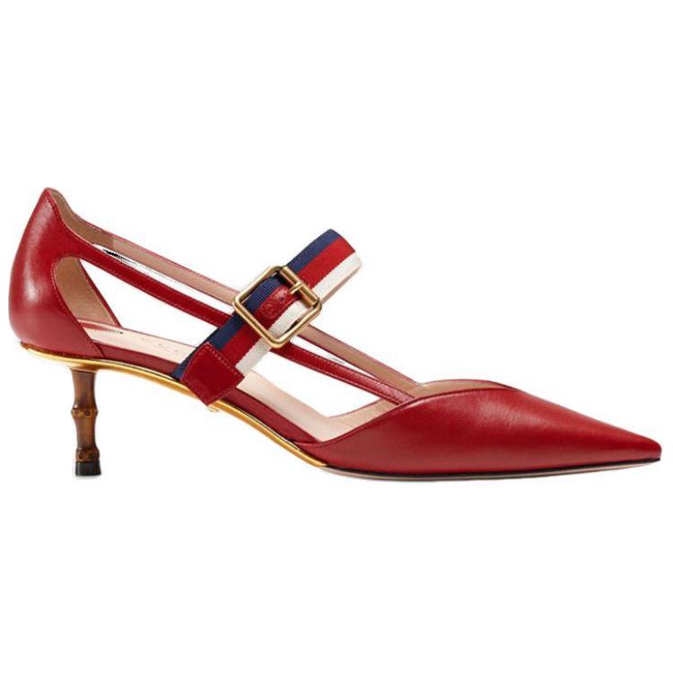 (W) Gucci Metal High Heel 'Red Ribbon' 圖 2