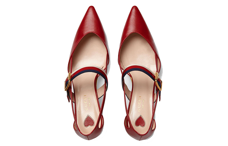 (W) Gucci Metal High Heel 'Red Ribbon' 圖 4