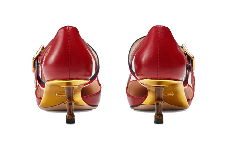 (W) Gucci Metal High Heel 'Red Ribbon' 圖 5