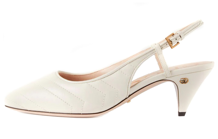 (Women) Gucci Metalasse Sling Back 'White' 659471-BKO00-9050