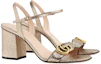 Shop (W) グッチメタリックレザーサンダル (Gucci metarikku rezaa sandaru) 453379-DKT00-7100