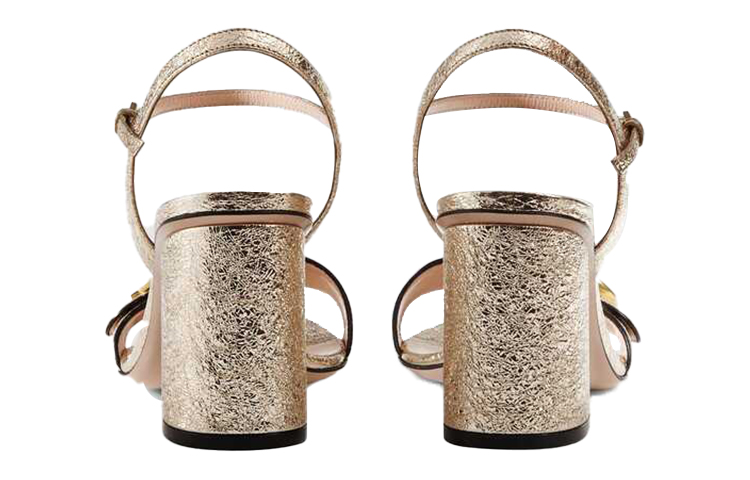 Purchase (W) 古驰金色金属感高跟运动凉鞋 453379-DKT00-7100