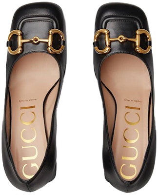 (W) Gucci Kasut Tumit Sederhana dengan Horsebit 'Kulit Hitam' 643886-C9D00-1000 Lookbook (W) Gucci Kasut Tumit Sederhana dengan Horsebit 'Kulit Hitam' 643886-C9D00-1000