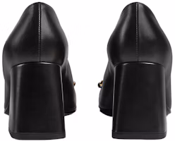 Purchase (W) Gucci Kasut Tumit Sederhana dengan Horsebit 'Kulit Hitam' 643886-C9D00-1000