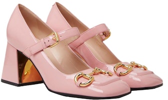 (W) 홀스빗 장식 '로즈' 미드힐 구찌 펌프스 694855-BNC00-5815 Lookbook (W) 홀스빗 장식 '로즈' 미드힐 구찌 펌프스 694855-BNC00-5815