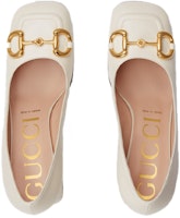 (W) 古驰中跟马衔扣白色皮革女士高跟鞋 643886-C9D00-9022 Shop (W) 古驰中跟马衔扣白色皮革女士高跟鞋 643886-C9D00-9022