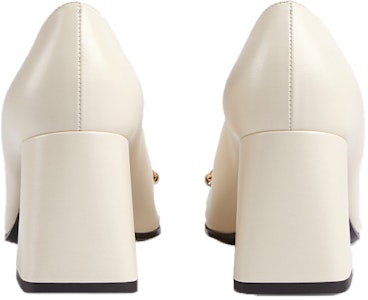 (W) Gucci Sepatu Hak Sedang dengan Horsebit 'Kulit Putih' 643886-C9D00-9022 Purchase (W) Gucci Sepatu Hak Sedang dengan Horsebit 'Kulit Putih' 643886-C9D00-9022