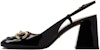 (W) Gucci Slingback Tumit Sederhana dengan Horsebit 'Hitam Kulit Hitam' 643892-BNC00-1000