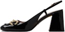 Buy (W) Gucci Slingback Tumit Sederhana dengan Horsebit 'Hitam Kulit Hitam' 643892-BNC00-1000