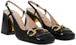 Lookbook (W) Gucci Zapato Slingback Tacón Medio con Horsebit 'Cuero Negro' 643892-BNC00-1000