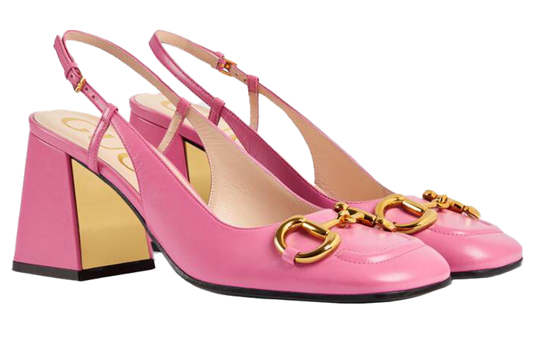 Order (W) Gucci 粉色中跟马衔扣露跟鞋 643892-C9D00-5609