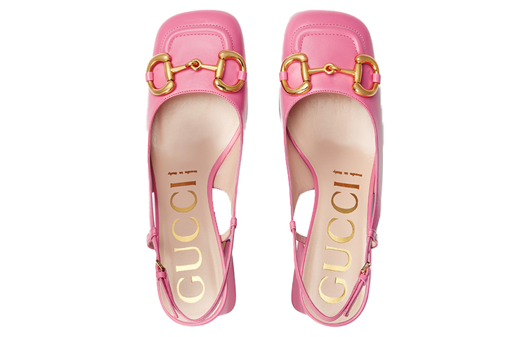 Lookbook (W) Gucci 粉色中跟马衔扣露跟鞋 643892-C9D00-5609