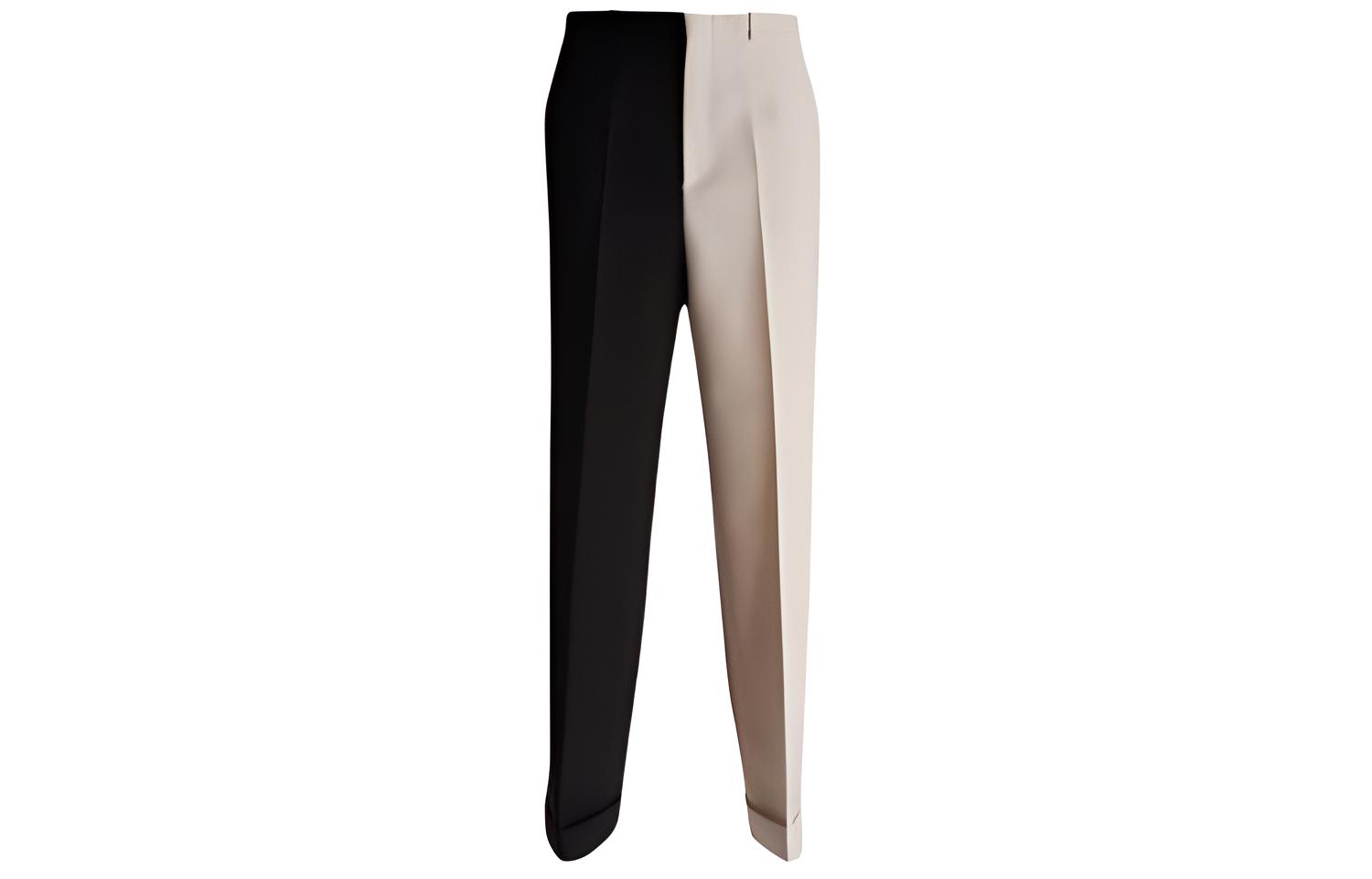 (Women) Gucci Mid-Rise Colorblock Casual Pants with Button Closure 722243-ZALNY-1043