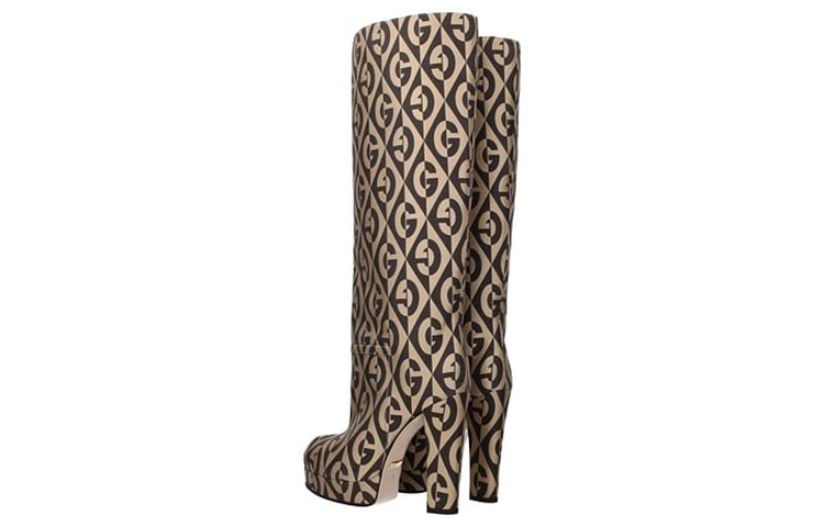 Lookbook (W) Gucci Mini Diamonds Kniehoge Laarzen ''Bruin Beige'' 595628-HSV00-2062