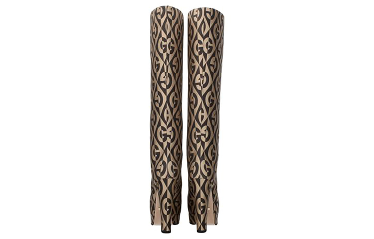 Purchase (W) Gucci Mini Diamonds Kniehoge Laarzen ''Bruin Beige'' 595628-HSV00-2062