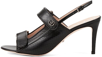 (Women) Gucci Mini Double G 'Black Toe-Loop Stiletto Sandals' 655415-04JT0-1000 (Women) Gucci Mini Double G 'Black Toe-Loop Stiletto Sandals' 655415-04JT0-1000