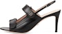 (W) Gucci Mini Double G 'Sandal Toe-Loop Bertumit Tinggi Hitam' 655415-04JT0-1000
