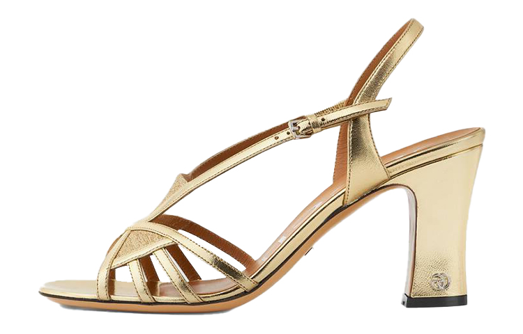 (Women) Gucci Mini Double G 'Gold Fashion High Heels' 656385-1XX40-8053