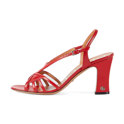 (W) Gucci Mini Double G High Heel Sandals 'Red Fashion'