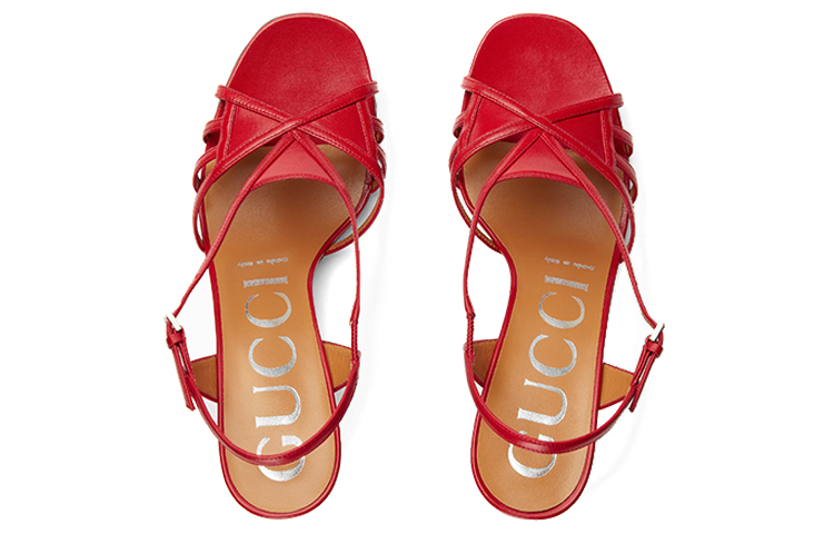 Lookbook (W) グッチ ミニ ダブルG ハイヒールサンダル (レッド) 656385-DMBT0-6549