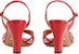 (W) Sandal Tumit Tinggi Gucci Mini Double G 'Merah Fesyen' 656385-DMBT0-6549