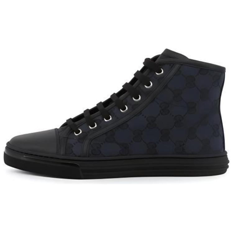 (W) Gucci Monogram Canvas High Top 'Black'