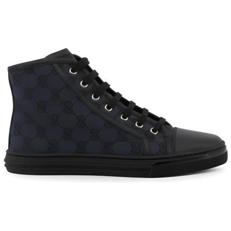 (W) Gucci Monogram Canvas High Top 'Black' 圖 2