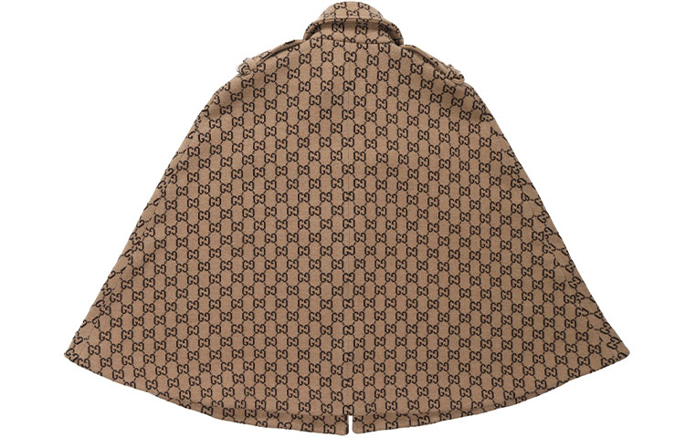 Lookbook (W) Gucci Jaket Santai Monogram Coklat Single-Breasted Printed 610488-XKA5U-9751