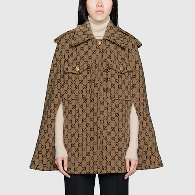 (W) Gucci Jaket Santai Monogram Coklat Single-Breasted Printed 610488-XKA5U-9751 Shop (W) Gucci Jaket Santai Monogram Coklat Single-Breasted Printed 610488-XKA5U-9751