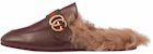 (W) Gucci Mule 'Kulit Coklat dengan Gesper G Ganda' 469950-D3VU0-2166