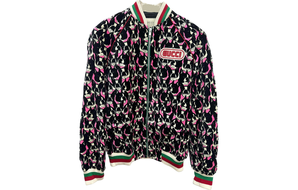 Order (W) 구찌 멀티컬러 애니멀 프린트 야구 칼라 집업 재킷 523673-ZLK04-5115