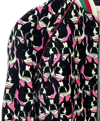 (W) 구찌 멀티컬러 애니멀 프린트 야구 칼라 집업 재킷 523673-ZLK04-5115 Details for (W) 구찌 멀티컬러 애니멀 프린트 야구 칼라 집업 재킷 523673-ZLK04-5115