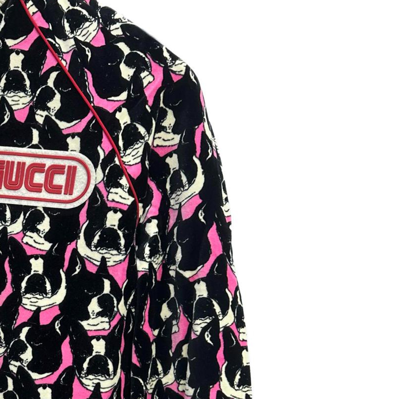 Sizing (W) 구찌 멀티컬러 애니멀 프린트 야구 칼라 집업 재킷 523673-ZLK04-5115