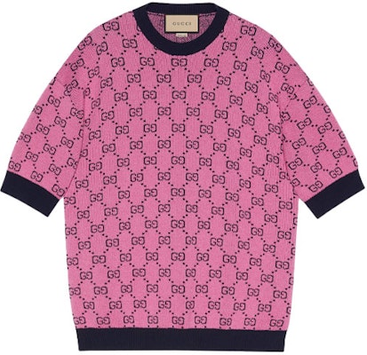 (W) GUCCI 多彩標誌印花粉紅羊毛毛衣 女款 662038-XKBXI-5152 Order (W) GUCCI 多彩標誌印花粉紅羊毛毛衣 女款 662038-XKBXI-5152