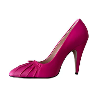 (W) Gucci Nappa Bow High Heel Pumps 'Bright Fucsia'