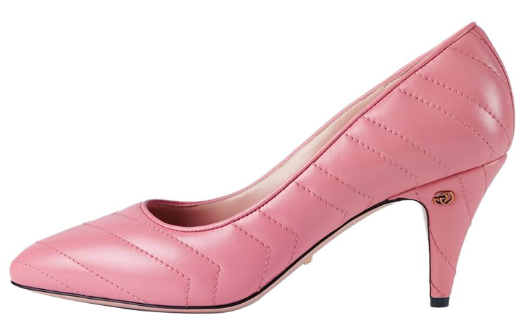 (Women) Gucci Nappa Matelasse Marmont Mid Heel Pumps 'Wild Rose' 658673-BKO00-5815