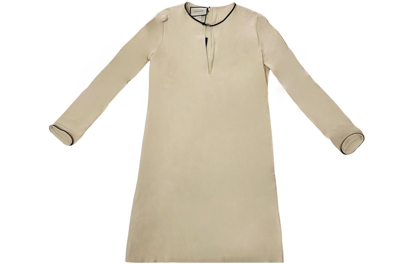 (Women) Gucci Off-White Long Sleeve Midi Dress 623423-XJCI8-9783