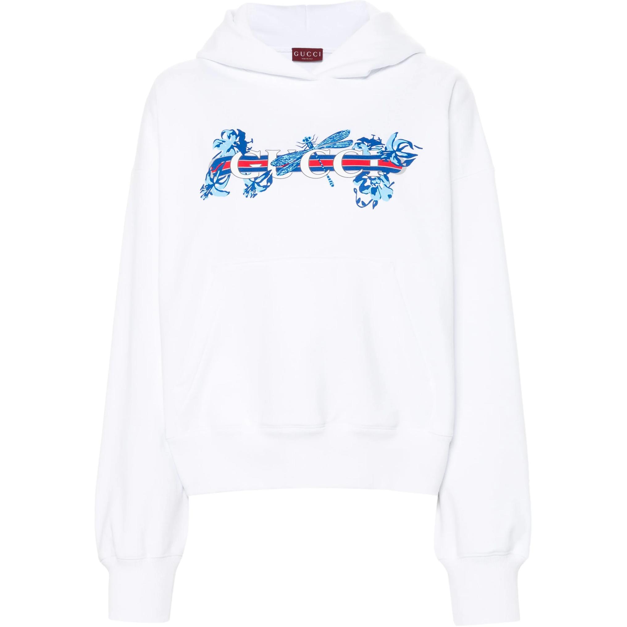 (Women) Gucci Off-White SS24 Letter Print Hoodie 787274-XJGS0-米白色