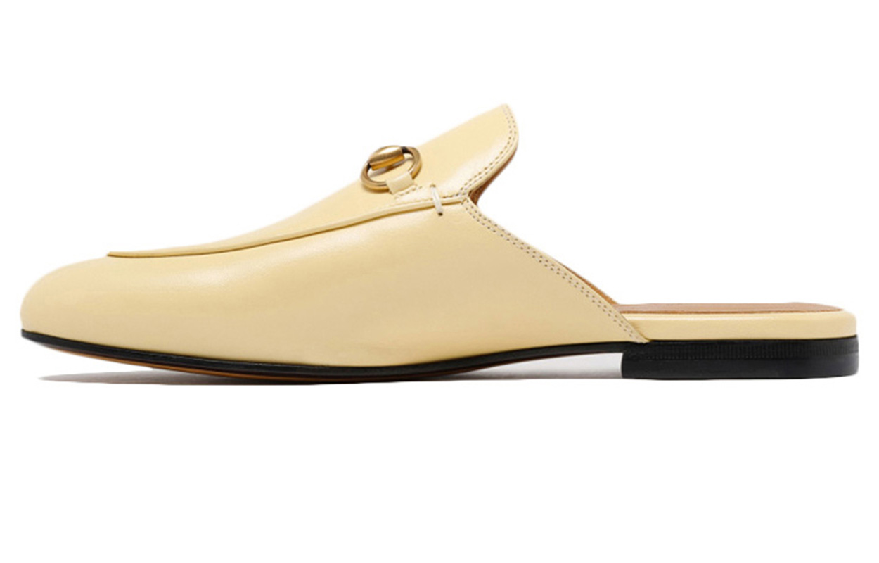 Buy GUCCI 古驰 女款米黃色一脚蹬半托休閒涼鞋