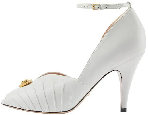 (W) Gucci Open-Toe Sandalen 94mm Wit Leer 727516-C9D00-9014 Buy (W) Gucci Open-Toe Sandalen 94mm Wit Leer 727516-C9D00-9014