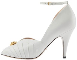 (Women) Gucci Open-Toe 94mm Sandal White Leather 727516-C9D00-9014 (Women) Gucci Open-Toe 94mm Sandal White Leather 727516-C9D00-9014