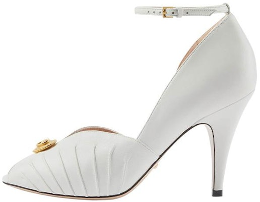 (Women) Gucci Open-Toe 94mm Sandal White Leather 727516-C9D00-9014 Buy (Women) Gucci Open-Toe 94mm Sandal White Leather 727516-C9D00-9014