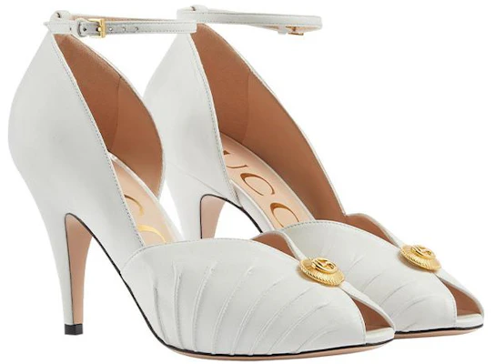 (W) Gucci Open-Toe Sandalen 94mm Wit Leer 727516-C9D00-9014 Lookbook (W) Gucci Open-Toe Sandalen 94mm Wit Leer 727516-C9D00-9014