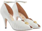 Lookbook (W) Gucci Open-Toe Sandalen 94mm Wit Leer 727516-C9D00-9014